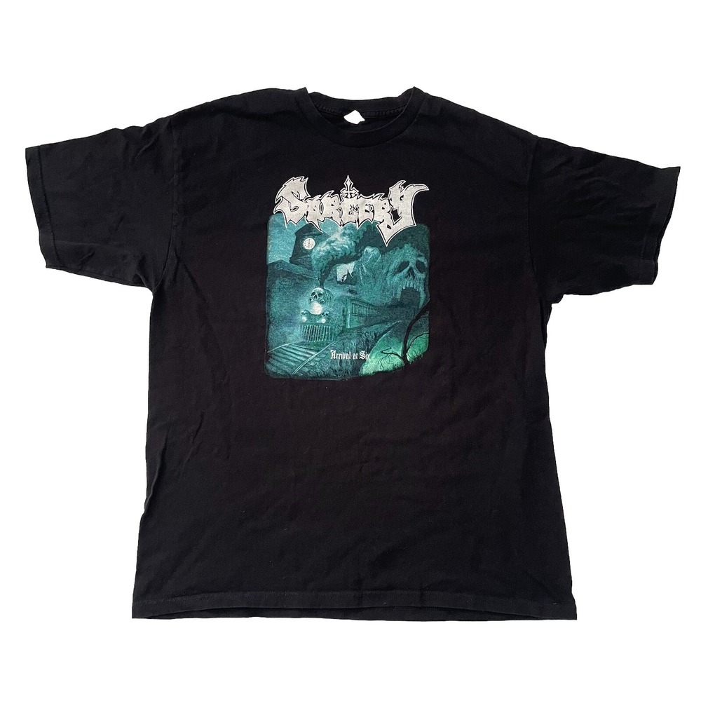 Sorcery T Shirt Arrival At Six Tour 2013 XL Swedish Death Metal band Autopsy vtg